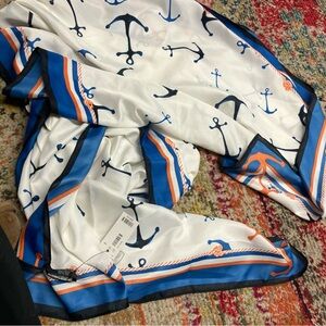 New The Limited Nautical Anchor Summer Scarf Shawl One Size